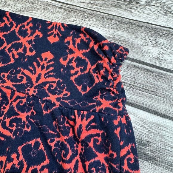 Joe Benbasset Women's A-Line Maxi Skirt Navy Blue Coral Pink M Med Medium Flowy - Picture 5 of 11